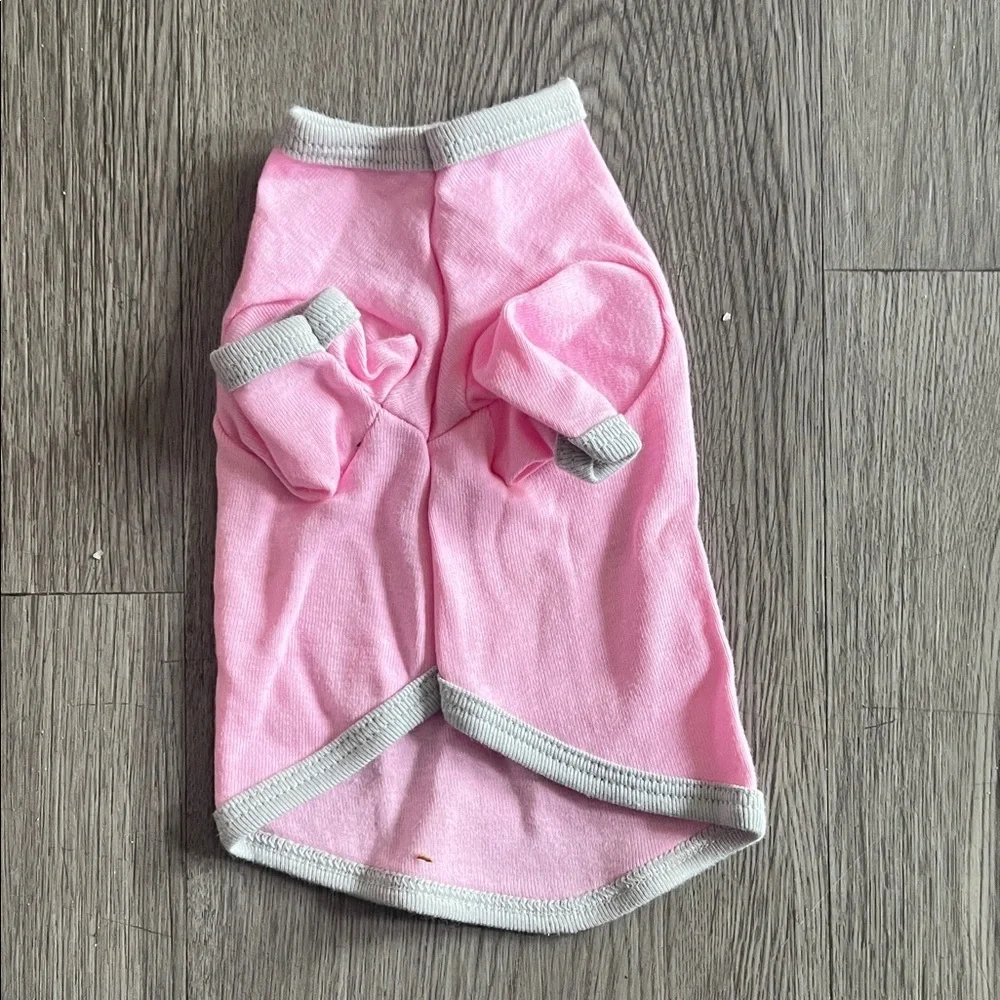 Pink and grey dog tank